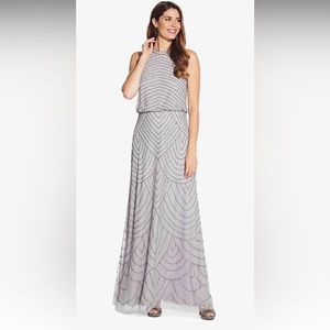 Adrianna Papell - Art Deco Beaded Blouson Dress